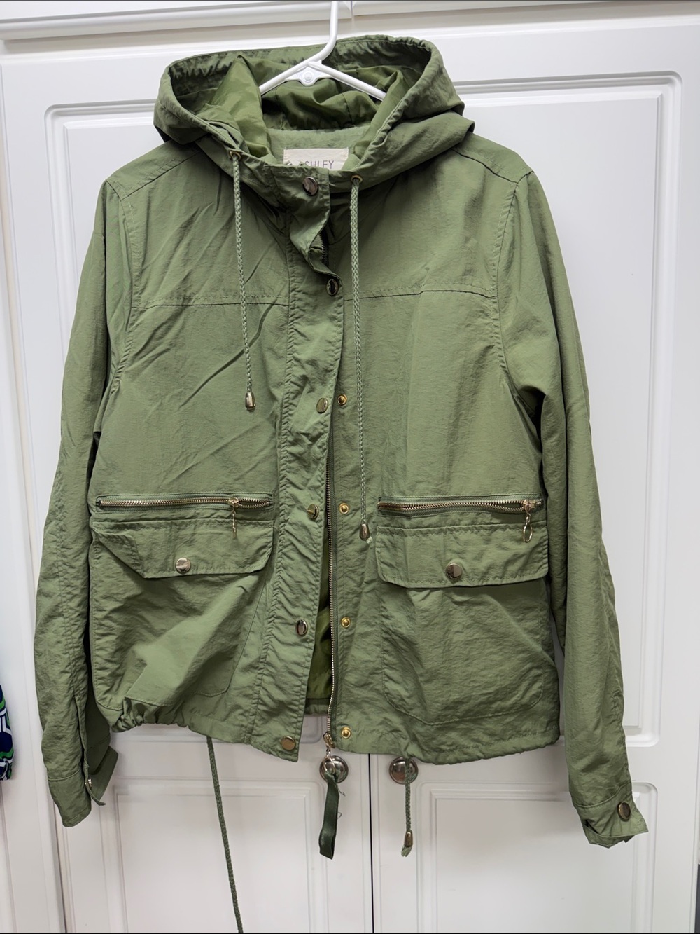 Ashley By 26 International Olive Green Hooded Field Jacket